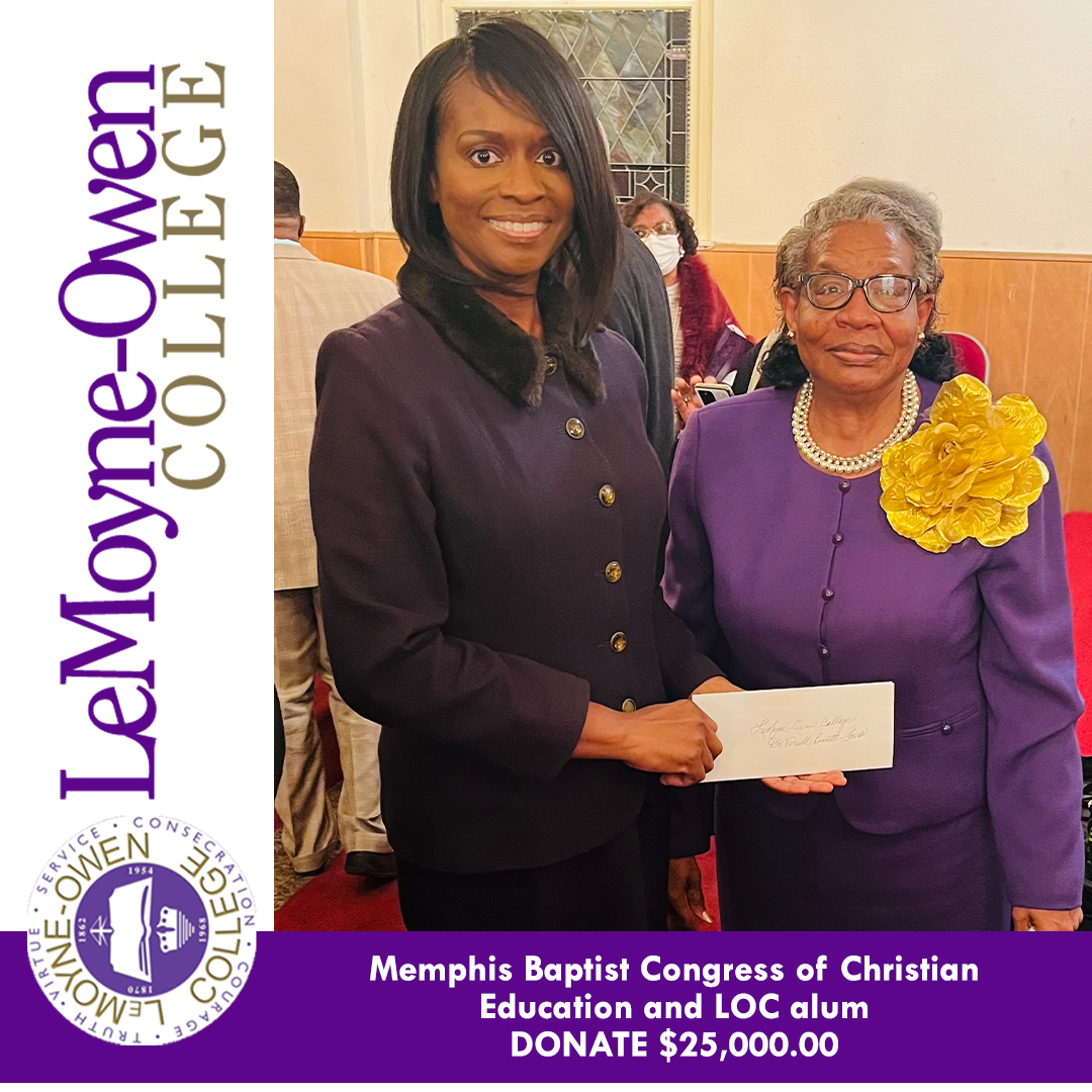 Memphis Baptist Congress of Christian Education and LOC alum, President Hamilton DONATE $25,000.00